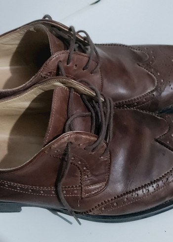 Klasik Kahverengi Deri Erkek Ayakkabısı - Görsel 4
