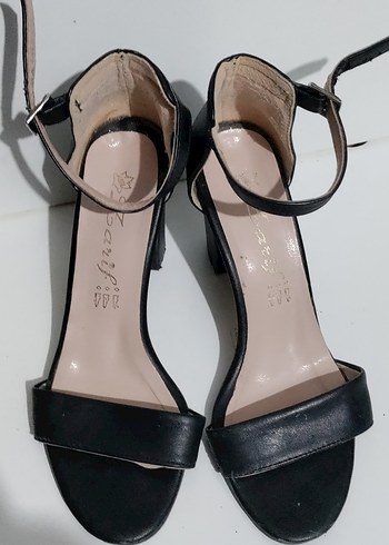 Siyah  Desenli Topuklu Kadın Ayakkabı - Görsel 2