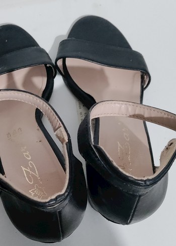 Siyah  Desenli Topuklu Kadın Ayakkabı - Görsel 3