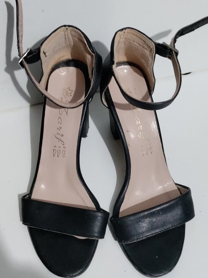 Siyah  Desenli Topuklu Kadın Ayakkabı - Görsel 2