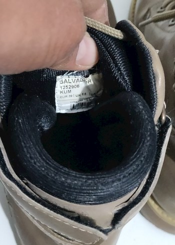 Bej Deri Bağcıklı Stiletto Topuklu uniseks Bot - Görsel 5