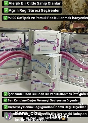 tiens aktif oksijen ve negatif iyonlu hijyenik kadın pedi - Görsel 3