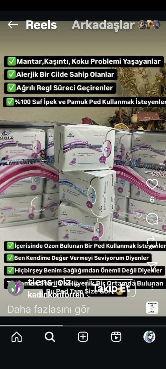 tiens aktif oksijen ve negatif iyonlu hijyenik kadın pedi - Görsel 3