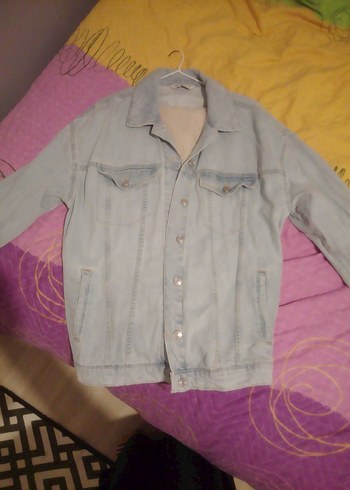 Düğmeli Mavi Kadın Denim Ceket - Görsel 2