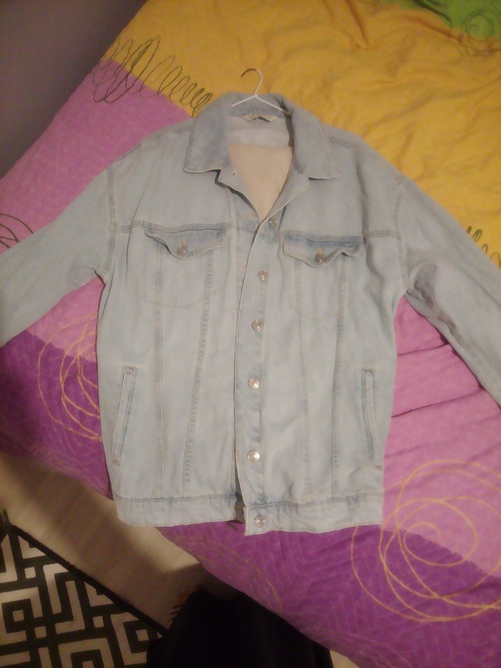 Düğmeli Mavi Kadın Denim Ceket - Görsel 2