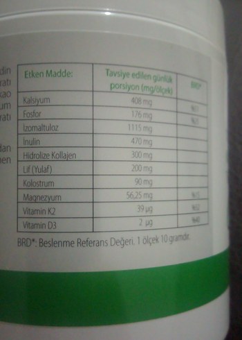 Tiens Kalsiyum İçeren Takviye Edici Gıda 250g - Görsel 3