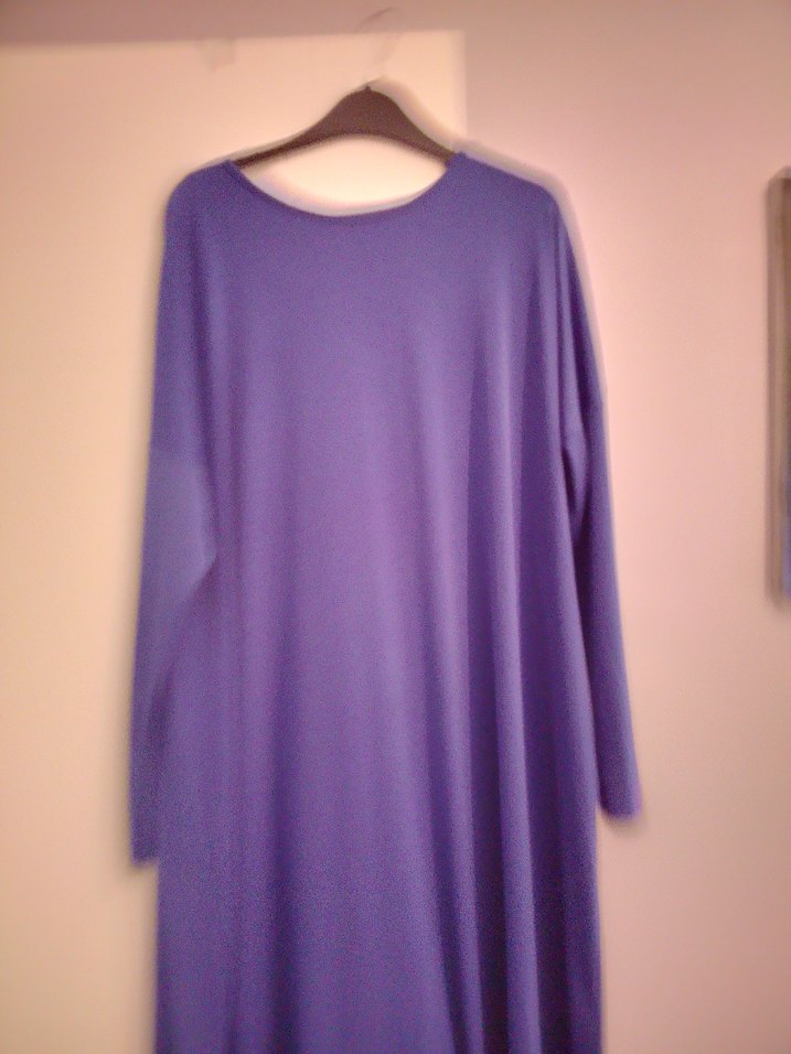 Mor Uzun Kollu Salaş Elbise - Görsel 2