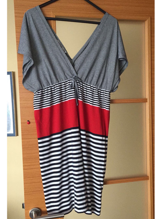 Cizgili Elbise Polo&garage;