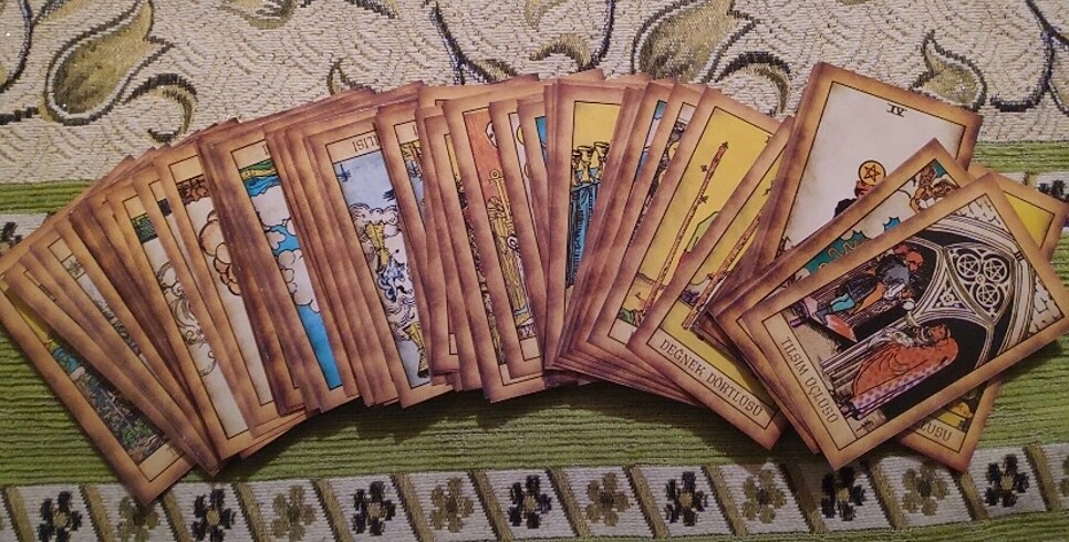  Beden Renk MİNİ ANTİK TAROT KARTI