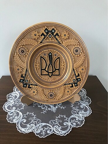 Ahşap Duvar tabağı Ç: 27 cm