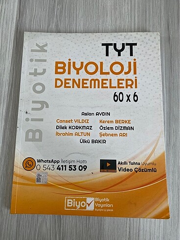 biyotik tyt biyoloji denemesi