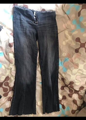 s Beden gri Renk haihola bdg vintage flare jean pantolon