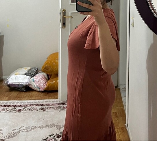 m Beden turuncu Renk Günlük elbise