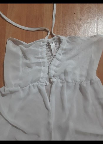 Uzun Beyaz pareo - Görsel 2