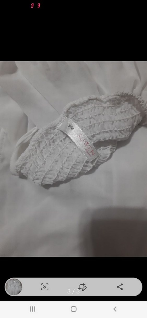 Uzun Beyaz pareo - Görsel 3