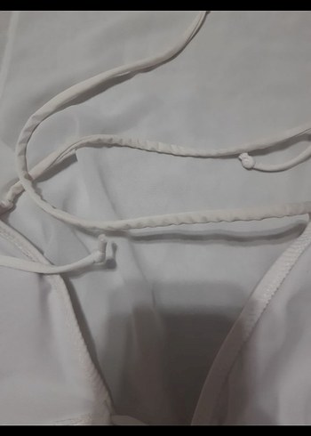 Beyaz İpli Kadın Bikini Takımı - Görsel 4