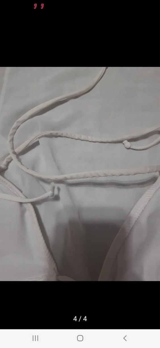 Beyaz İpli Kadın Bikini Takımı - Görsel 4