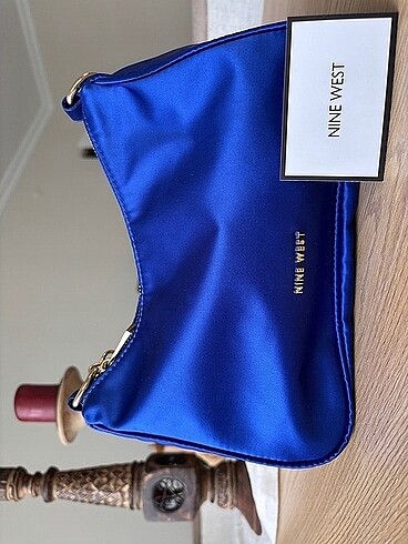 Beden Nine west saten gece mavisi abiye çanta