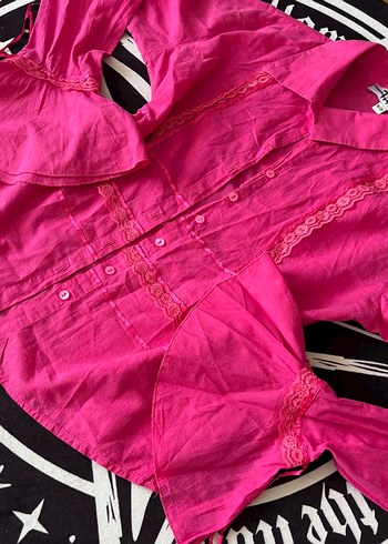 Vintage y2k lolita coquette hot pink - Görsel 3