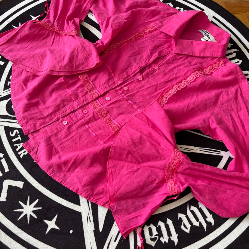 Vintage y2k lolita coquette hot pink - Görsel 4