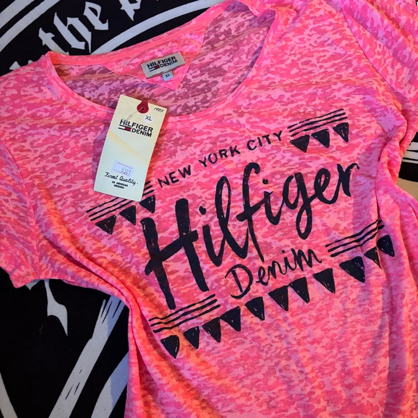 Vintage 2000ler y2k neon tommy bluz - Görsel 2