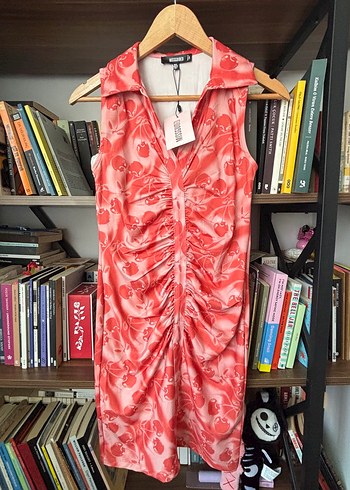 Missguided cherry y2k retro mini elbise - Görsel 5