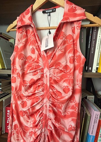 Missguided cherry y2k retro mini elbise - Görsel 7