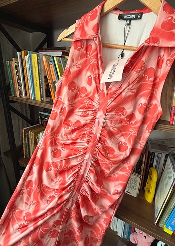 Missguided cherry y2k retro mini elbise - Görsel 4