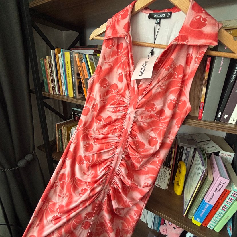 Missguided cherry y2k retro mini elbise - Görsel 4