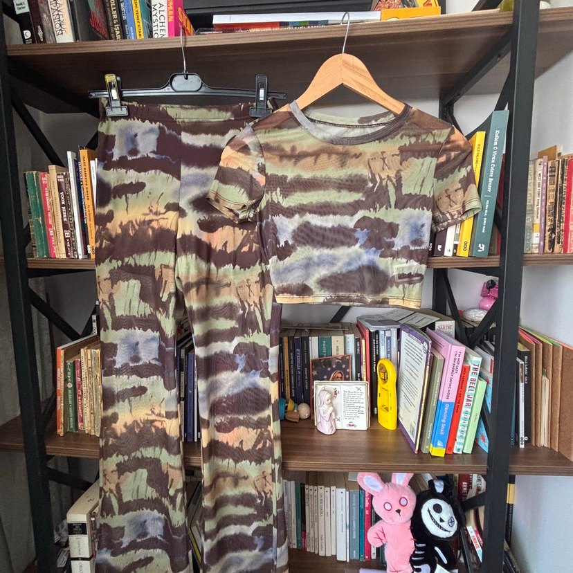 Transparan tül kamuflaj beach takım XS - Görsel 4