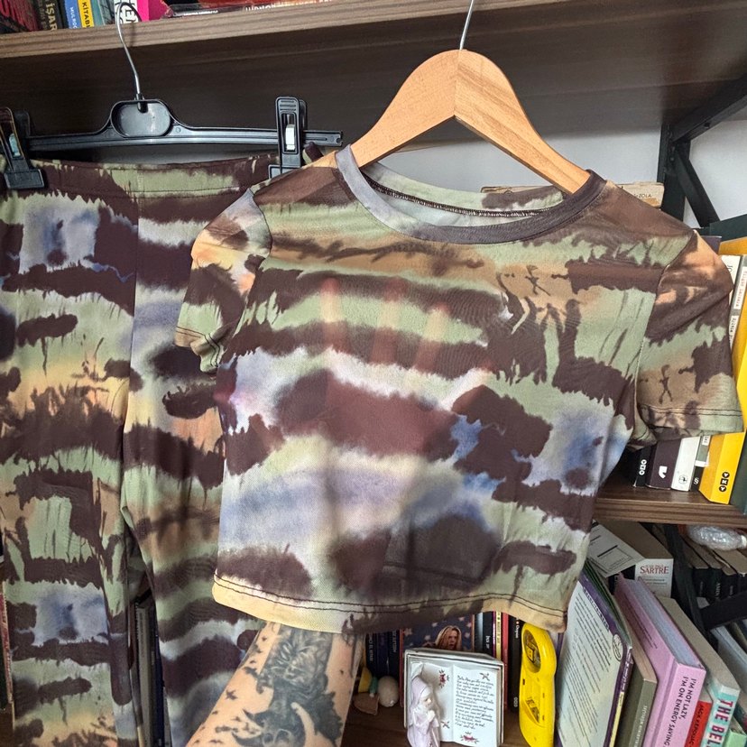 Transparan tül kamuflaj beach takım XS - Görsel 5