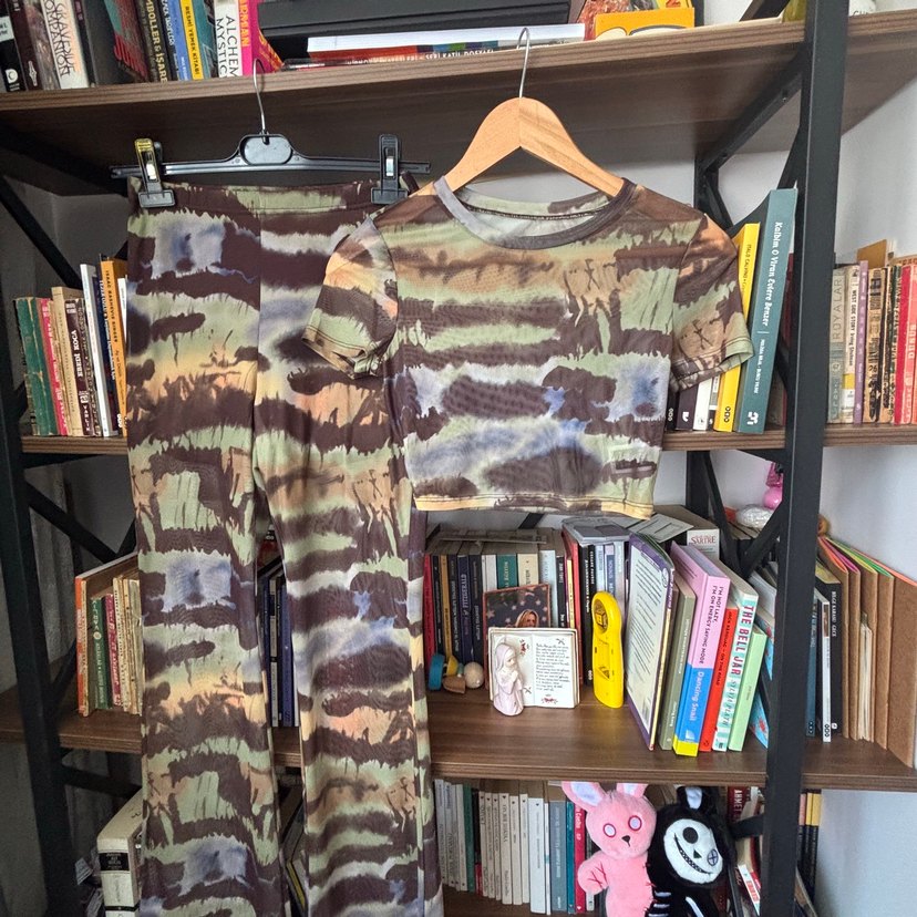 Transparan tül kamuflaj beach takım XS - Görsel 3