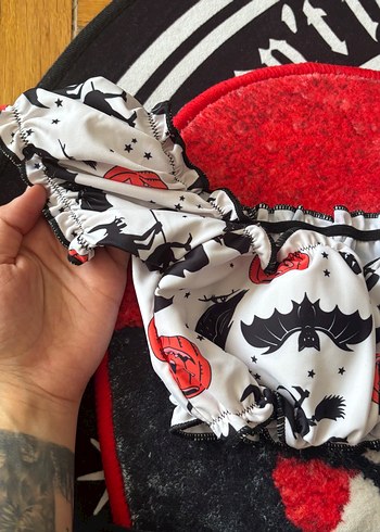 Retro gothic bat vampire emo halloween - Görsel 5