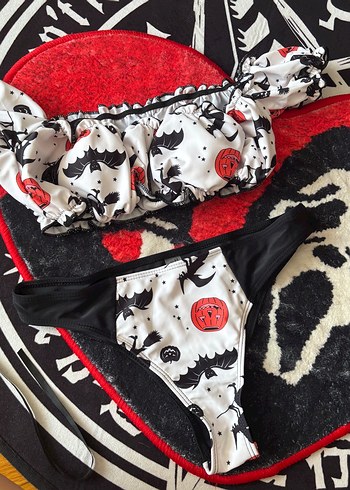 Retro gothic bat vampire emo halloween - Görsel 3