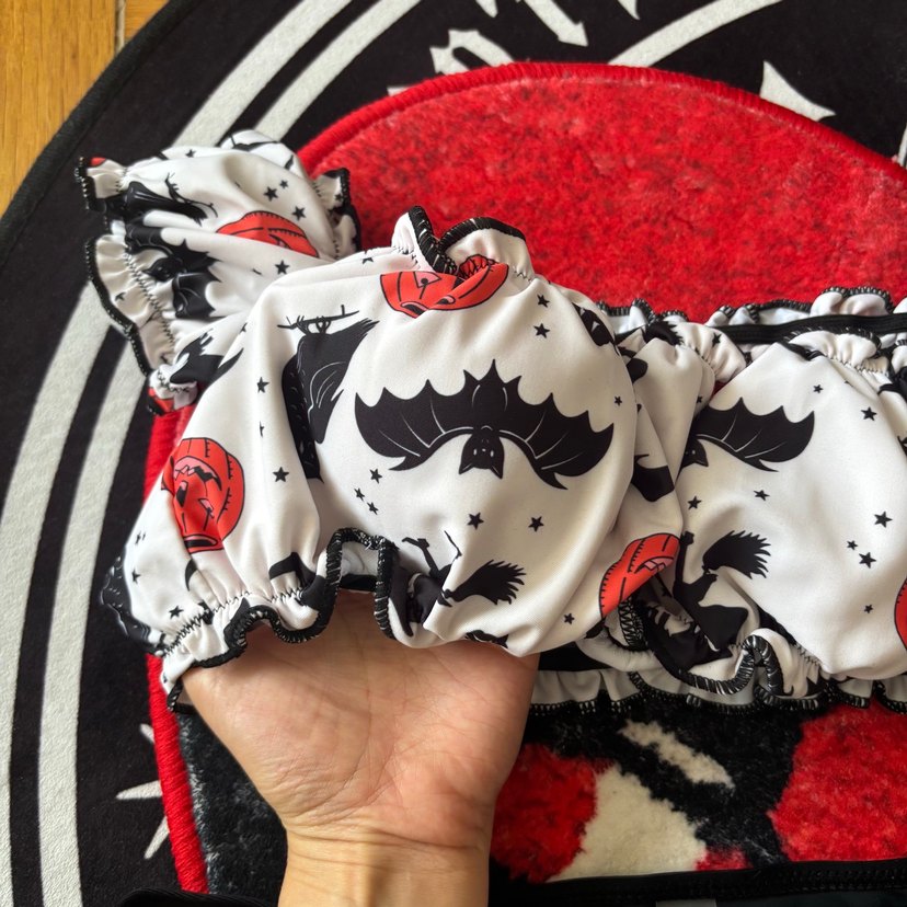 Retro gothic bat vampire emo halloween - Görsel 4