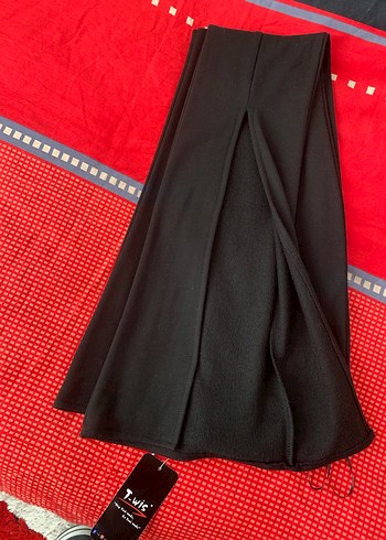 Kadın Siyah Fermuarlı Spor Kumaş Pantolon - Görsel 2