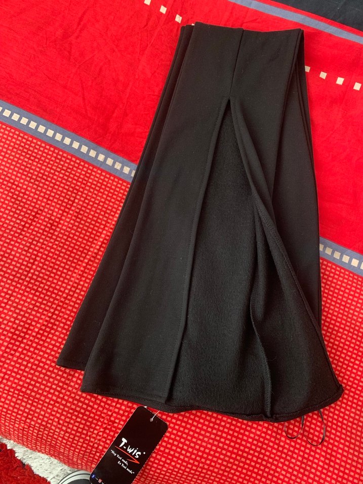 Kadın Siyah Fermuarlı Spor Kumaş Pantolon - Görsel 2