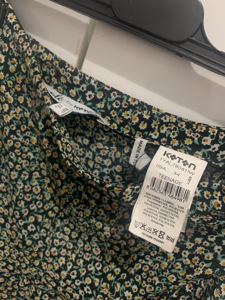 Yeşil Fırfırlı Mini Etek - Görsel 2