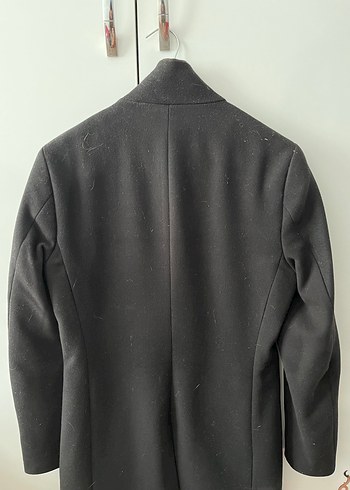 Düğmeli Siyah Süet Erkek Kaban - Görsel 2