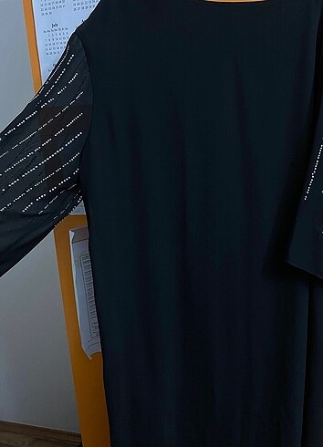 xl Beden siyah Renk Siyah taşlı elbise