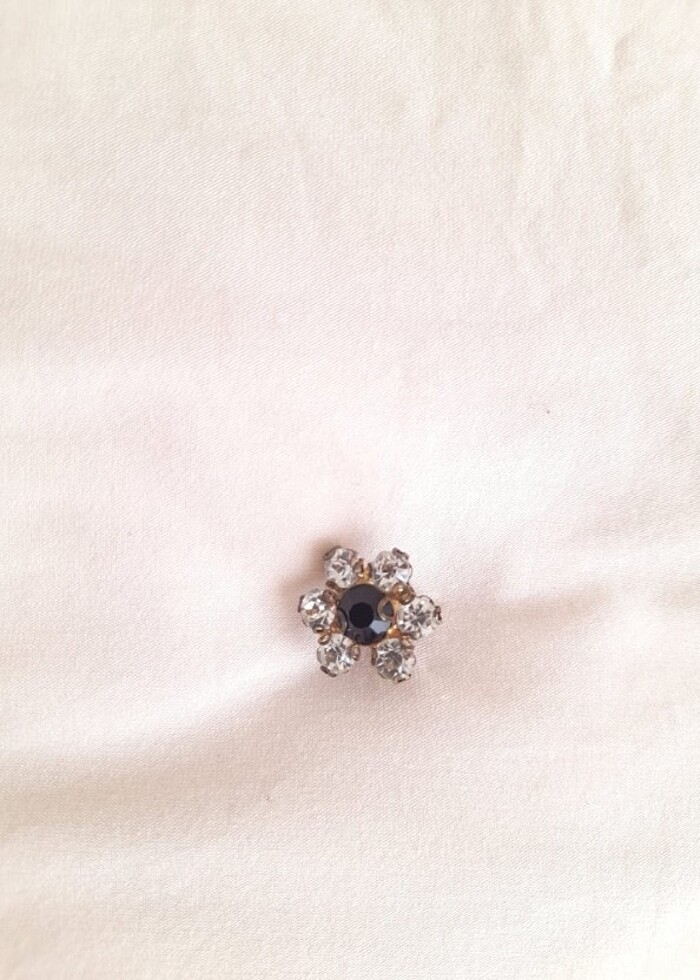 Taşlı çiçek broş - Görsel 3