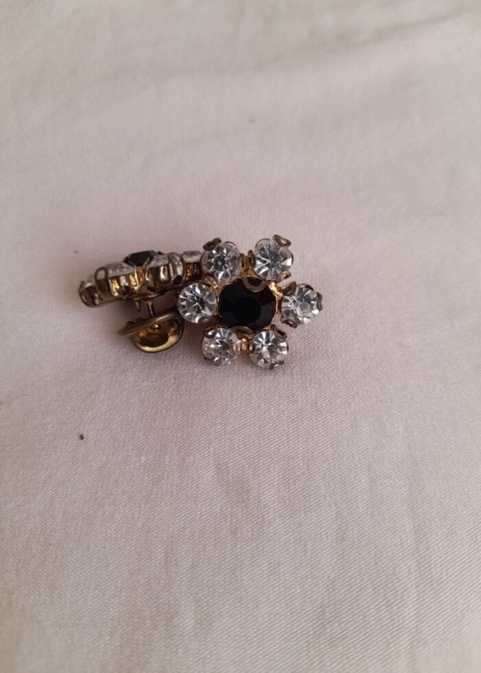 Taşlı çiçek broş - Görsel 5