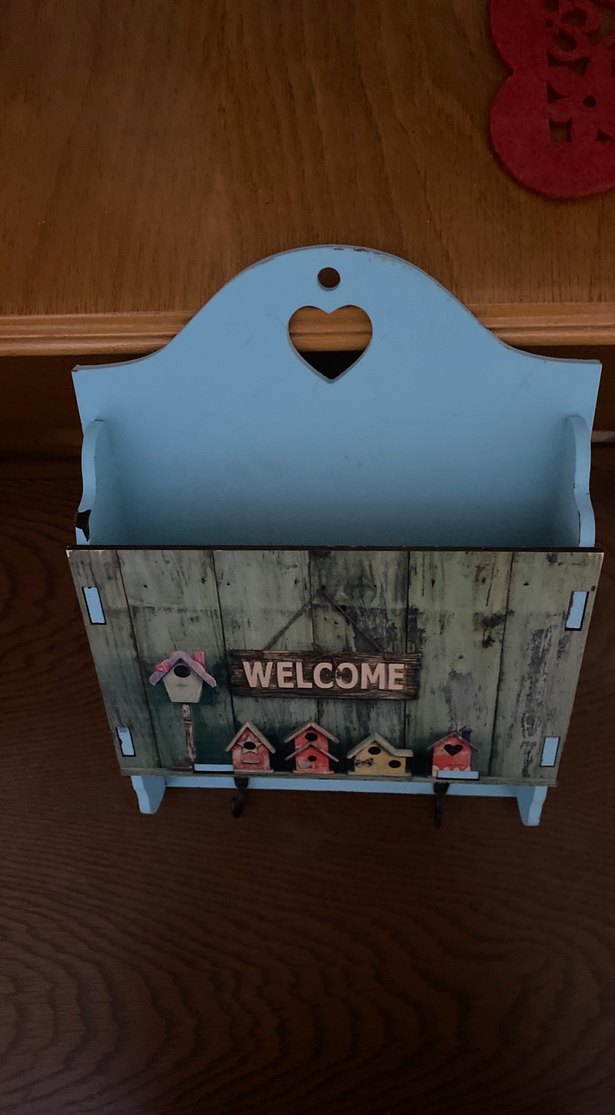 pembe Ahşap Duvar Askılığı anahtarlık - Görsel 4