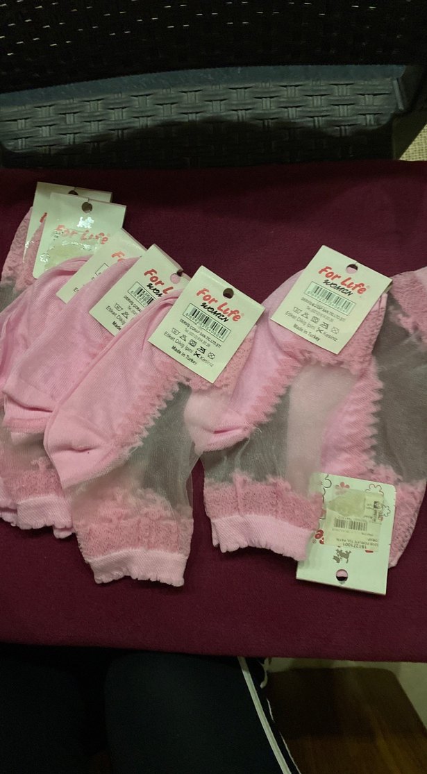 Pembe üstü tül çoraplar .Kampanyalı çoraplar - Görsel 4