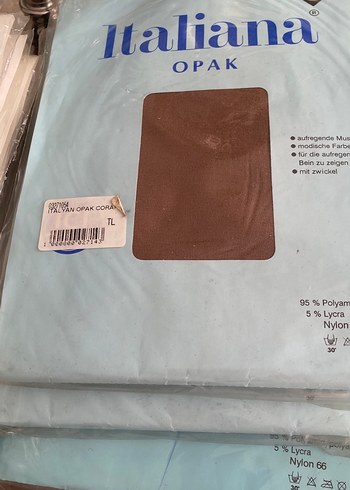 Camel Renkli, Baskılı, Süper İnce Çorap - Görsel 13