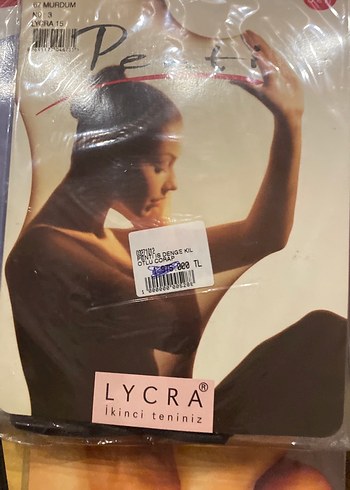 Camel Renkli, Baskılı, Süper İnce Çorap - Görsel 5