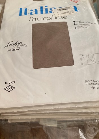 Camel Renkli, Baskılı, Süper İnce Çorap - Görsel 12