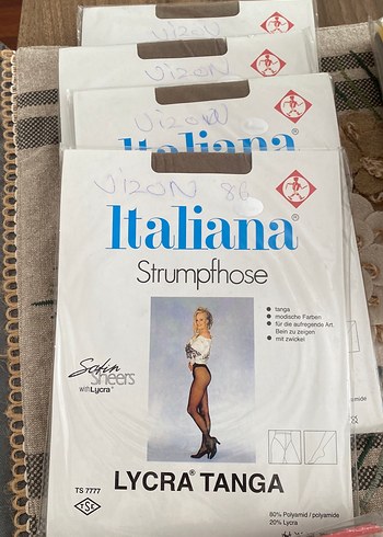 Camel Renkli, Baskılı, Süper İnce Çorap - Görsel 8