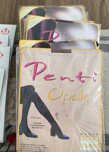 Camel Renkli, Baskılı, Süper İnce Çorap - Görsel 9