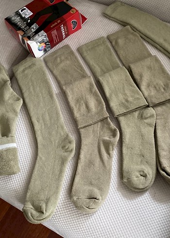 Haki Renkli Erkek havlu Çorapları - Görsel 3